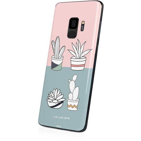 Succulent Sketch Galaxy S9 Skin